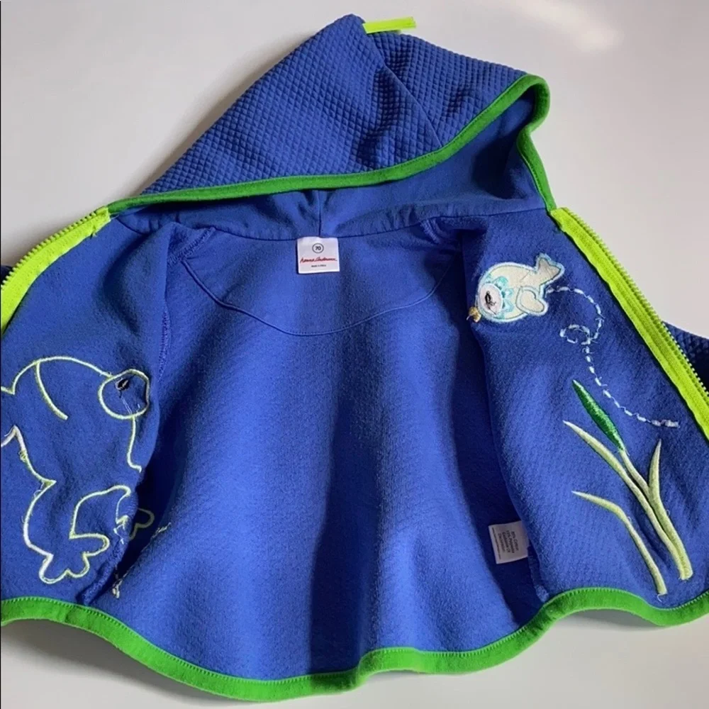 Hanna Andersson Happy Frog Zip-Up Hoodie